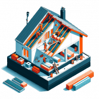 Isolation des Rampants de toiture à Pacé près de Rennes