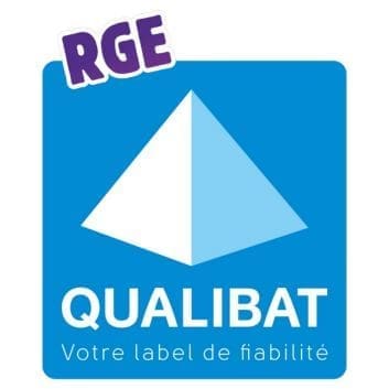 Logo RGE Qualibat, label de fiabilité pour les professionnels de la rénovation énergétique.